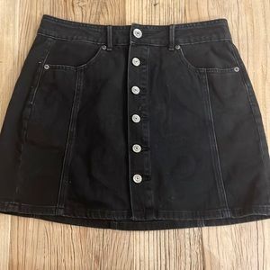American Eagle black jean skirt 6